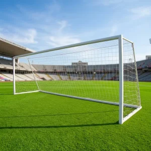 5MX2M 7Aside Freestanding Aluminum Heavy Duty Movable Soccer Goal Easy Install Outdoor Football Training Match White Porteria De