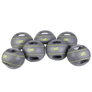 6 20LB Double Handle Rubber Weight Exercise Medicine Med Ball