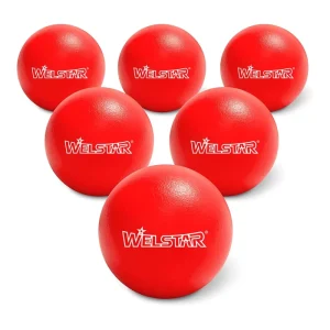6” Foam Dodgeball Set Soft Skin Low Bounce 6 Balls with Mesh Storage Bag for Kids and Adults Dodge Ball Play Ground Ball