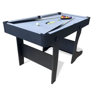 60-Inch Portable Pool Table Cushioned MDF Folding Billiard Table for Home Use Game Room Office Family Entertainment