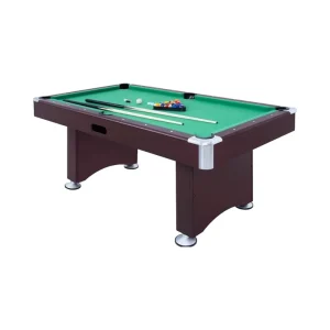 6FT Wood Snooker & Billiard Set for Adults & Kids Includes Cues Balls Triangle Chalks Brush for Home Play