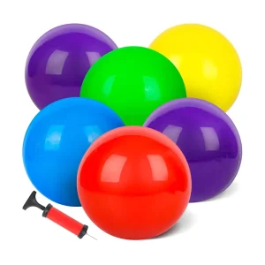 6PCS 8.5 Inches Inflatable Rubber Kickball Dodgeballs for Sports Inflatable Balls