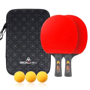 7 Ply Poplar Table Tennis Racket Set Waterproof Hard Bag with 3 Balls