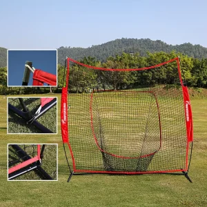 7 X 7FT Baseball Net Pitching Net with Strike Zone Target Baseball&Softball Practice Net