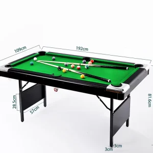 7ft Portable Foldable Pool Table Billiard Tables Space Saving with Billiard Complete Set of Accessories for Kids and Adults