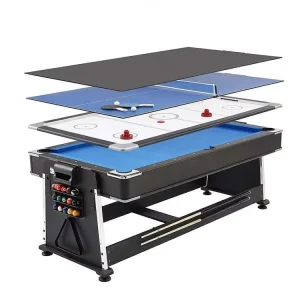 7ft Snooker & Billiard Billiard Pool Table Air Hockey Ping Pong Functions 4 in 1 Multi Game Table