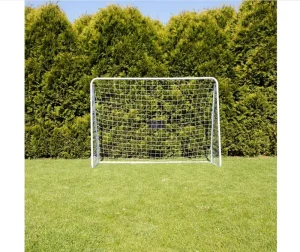 7ft X 5ft Black Metal Football Goal PE Net Durable Eco Friendly Portable Design Easy Assembly for Outdoor Use
