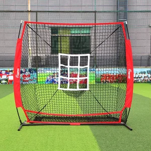 7ft X 7ft Baseball Softball Practice Hitting Pitching Net for Throwing and Pitching Skills Training