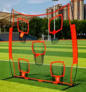 7x7ft American Football Goal Net with Steel Frame 5 Pockets Foldable Design Eco Friendly Materials for Target Training