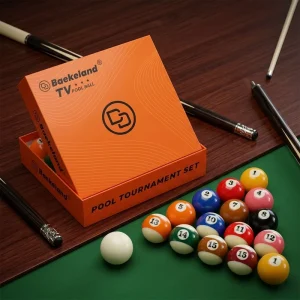 8-Ball Resin Billiard Balls Black Numbered Design Customizable for Indoor Pool Games