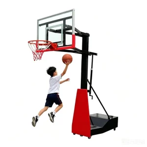 8 Inch Portable Basketball Hoop Adjustable Height Outdoor Basketball Stand for Kids Adults
