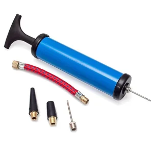 8” Plastic Hand Pump Set Soccer Ball Football Basketball Red Blue Mini Plastic Ball Pump