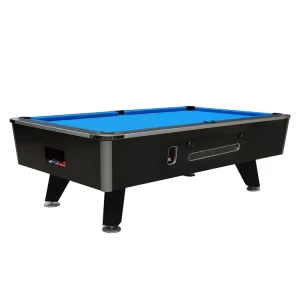 8FT UK Style 9 Ball Pool Table Coin Operated Snooker Billiard Home Family Office Tournament Grade Slate Bed MDF