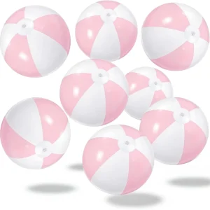 8Pcs 11in PVC Inflatable Beach Balls Bulk Large Pastel Decorated Party Ornaments Swimming Pool Birthday Favors Non Toxic