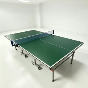9 Foot Foldable Sport Table Tennis Table Set Modern Style Indoor with Net Eco Friendly Durable Steel Frame