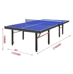 9-Foot Foldable Table Tennis Table Set Modern Style Indoor Outdoor Net Steel Density Board 18-25mm Thick Table