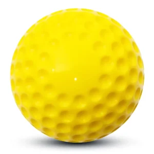9 Inch 5 OZ Yellow Color Durable and Consistent Performance Improving Hitting and Fielding Skills Training Dimpled Baseball Ball