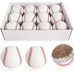 9 Inch Youth Professional Baseballs PVC Leather Hard Training Pelotas De Beisbol Softball Balls Customized Logo Color