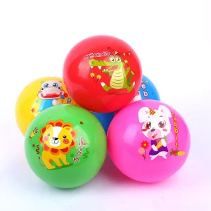 9 Inches Label Sticker Printing Inflatable PVC Bounce Ball Small Plastic Sport Toy Ball