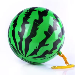 9 Inches PVC Inflatable Beach Ball Kids Inflatable Pvc Watermelon Ball with Spring Rope