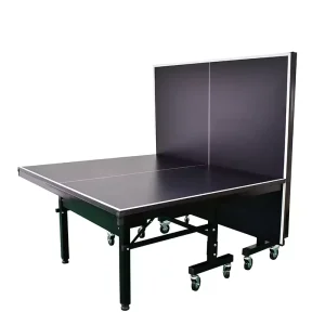 9FT Foldable Indoor Table Tennis Table Set Single Player Playback Mode with Net & Post Set