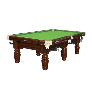 9ft Chinese Eight Ball Billiard Pool Table with Solid Wood Legs and Ball Auto Return System