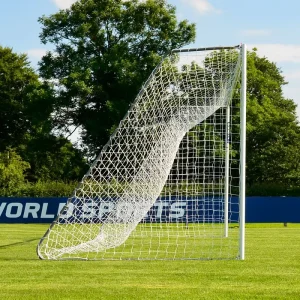 ALU60 Full Size 24FT x 8FT Aluminum Freestanding Soccer Goals for 11 A Side Matches Essential Court Equipment
