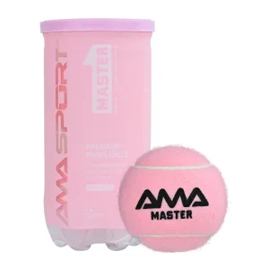 AMA SPORT High Quality ITF Approved Paddle Tennis Balls Pink Wool Custom Logo Padel Ball