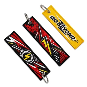 AWELLS Bold & Vibrant Embroidered Keychain Durable Key Accessory for Motorcycles Backpacks Urban Stylish Design Ideal Gift