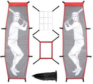 Adjustable 9-Hole Baseball and Softball Pitching Target Softball Strike Zone Training Equipment Set