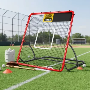 Adjustable Baseball Rebound Net 4×4.5 Feet Baseball and Softball Rebound Net Suitable for Backyard