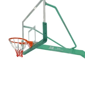Adjustable Basketball Hoop Thick Tempered Glass Hydraulic Stand for Indoor Outdoor Use