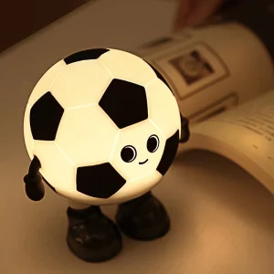 Adjustable Brightness 3D Football Night Light USB Powered Modern Table Lamp Home Soccer Ball Multifunction Kids Silicone
