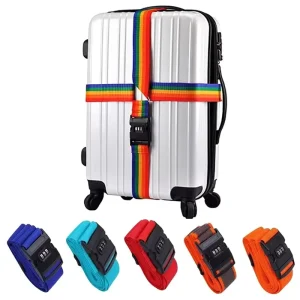 Adjustable Buckle Suitcase Belt Heavy Duty Travel Luggage Strap With Password Lock Safe High Quality