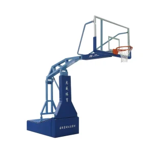 Adjustable Electric Lifting Inground Basketball Stand Movable Tempered Glass Basketball Hoop JIEWEI JW-9004 Custom Color