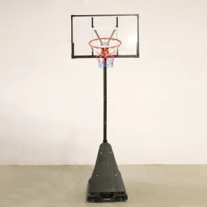 Adjustable Height Adult Portable Basketball Stand with PVC Iron Frame and Net