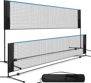 Adjustable Height Steel 10FT Multi Sport Net for Pickleball Tennis Volleyball Indoor Outdoor Carry Bag Portable Badminton Set