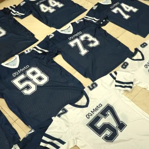 Adults Embroidered Plus Size Retro American Football Jersey Nfling Team Rugby Shirts