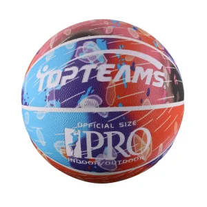Aiju Factory Size7/6 PU Leather Glowing Basketball Custom Printed Logo Eco Friendly Sports Gift for Training Promotion