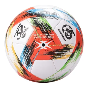 Aiju Machine Stitched PVC Football Size 5 Custom Printed Logo Factory Supply for Training Entertainment Promotion Gift