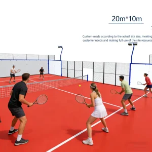 All In One Padel Tennis Court Solution Complete Turnkey Padel Court System With Flooring Fence & Lighting