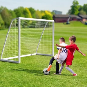 All Weather Portable UPVC Soccer Goal Backyard Goals with Goal Net