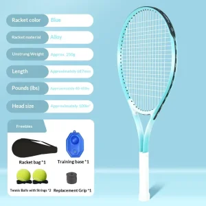 [All the Time to Enjoy Sports] Beginner Single Trainer Tennis Base with Line Rebound
