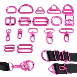 Alloy Luxury Fashion Colorful Hardware Set D Ring Belt for Clothing Bag Handbag Accessories