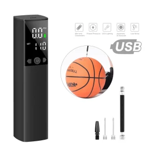 Aluminum Electric Intelligent Lightweight Cordless Rechargeable Small Portable Hand Ball Pump for Inflating Basketball