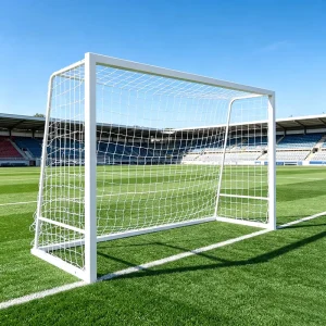 Aluminum Square Tube Soccer Goal Portable Outdoor Football Goal With Strong Net For School Club Use