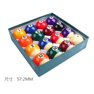 American 2 1/4″ White and Black Resin Pool Ball Set 57.2mm Pool Balls