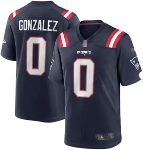 American Football Men’s Stitched Jerseys New England Patriots #0 Gonzalez #8 Diggs 100% Polyester Sports