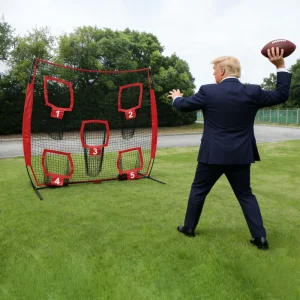 American Football Rugby Ball Net Baseball Net With Target Used for Training Throwing