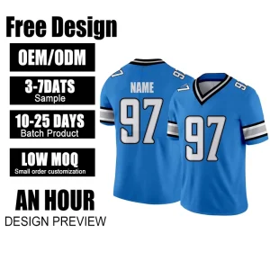 American Football Rugby Jersey Custom Sublimation Yellow Boxy Practice Wear with Embroidered Mesh Design